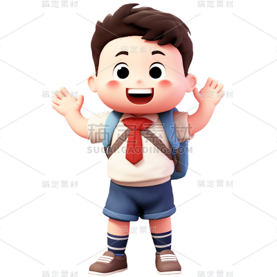 学生人物贴纸