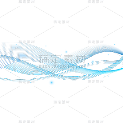 通用蓝色科技线条空间折线元素