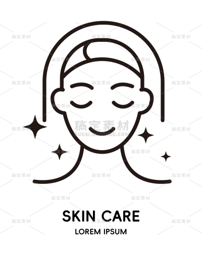 图标系列简约美容美发图标元素（td）