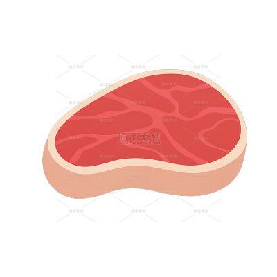 美食系列卡通生肉肉排肉块插画元素（td）
