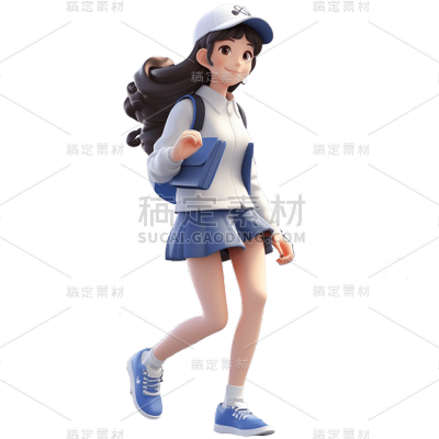 3D人物动作静态贴纸