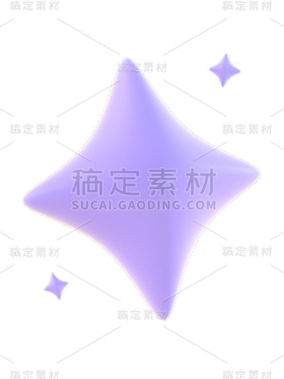 3D立体蓝色星星