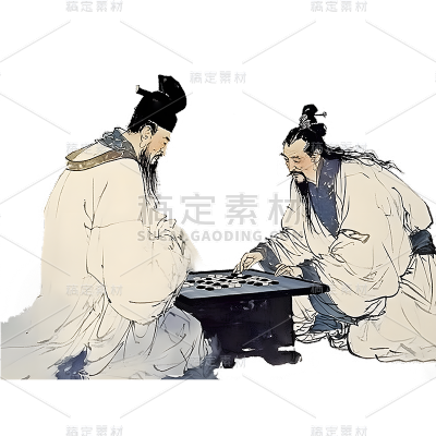 中国风通用古风水墨人物元素素材
