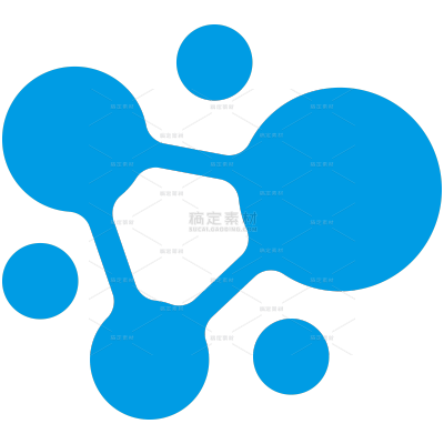 图标系列医疗生物蓝色分子概念元素（td)