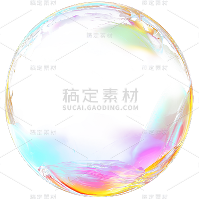 通用彩色透明气泡冒泡元素贴纸