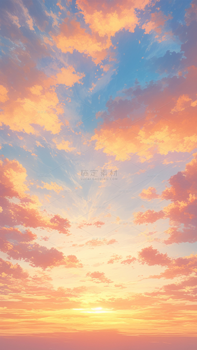 风光系列云彩云朵天空夕阳背景
