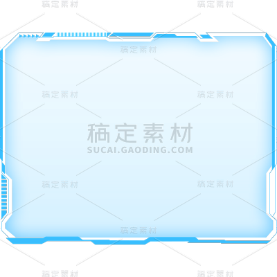 通用元素蓝色科技风边框元素