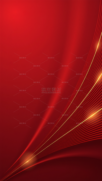 背景系列党建风红色抽象线条金光背景（td）