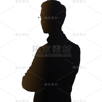 人物系列-通用-人物半身剪影贴纸