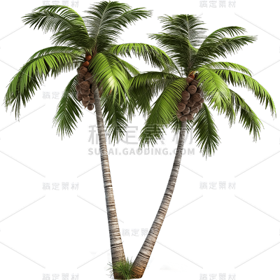 植物通用实景椰子树元素素材