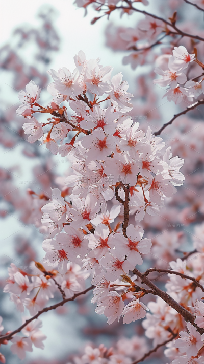 春天春季春日氛围感实景繁花背景场景图片素材-樱花