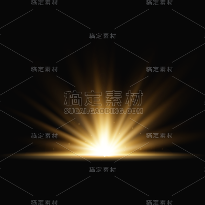 通用放射光线光效黑底贴纸元素素材