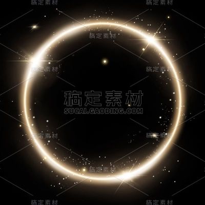 特效通用金色粒子光圈元素素材