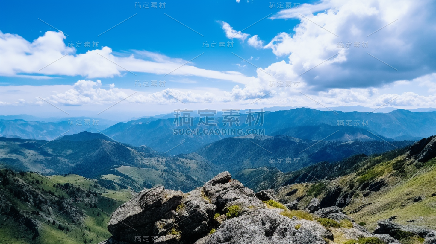 山峰山脉山林山顶自然风景