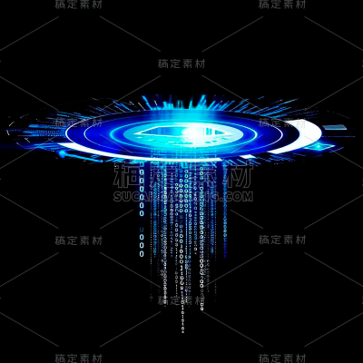 特效通用蓝色传送光束元素素材