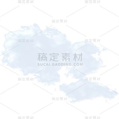 写实风格白云贴纸