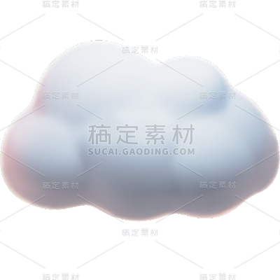 通用软3D卡通柔软云朵元素贴纸