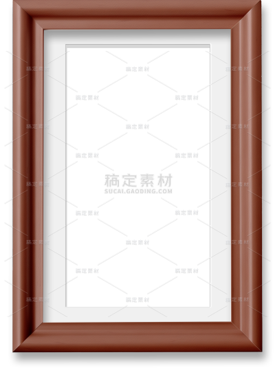 边框系列简约木质双层相框证书通用元素素材