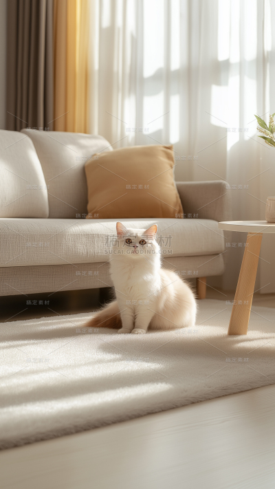 通用-写实猫猫室内背景图片动物系列