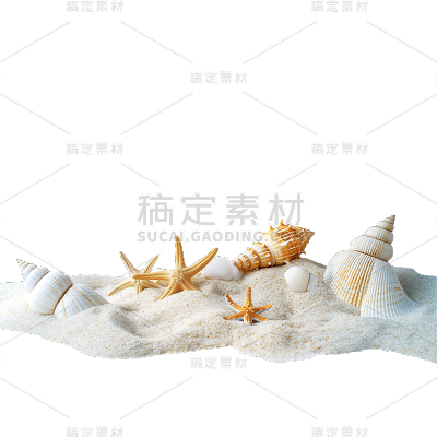 风光通用贝壳沙滩元素素材