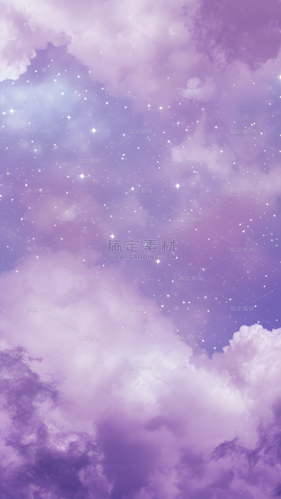 背景通用紫色星光梦幻天空背景图片