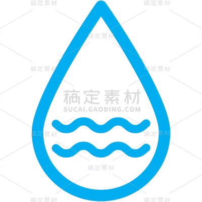 矢量扁平水滴图标