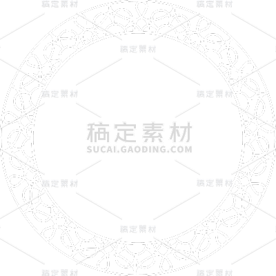 通用-白色蕾丝圆环几何系列