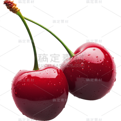 果蔬系列- 通用-写实樱桃组合贴纸