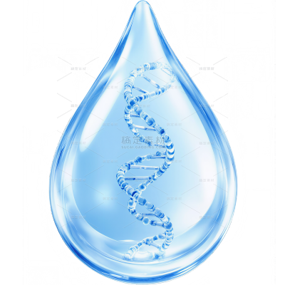 特效系列科技感蓝色水分子水滴元素