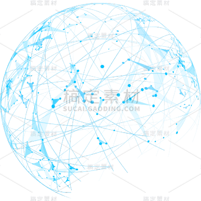 科技风通用科技地球线条地球元素素材