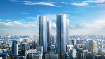 建筑系列通用城市地标建筑远景图片