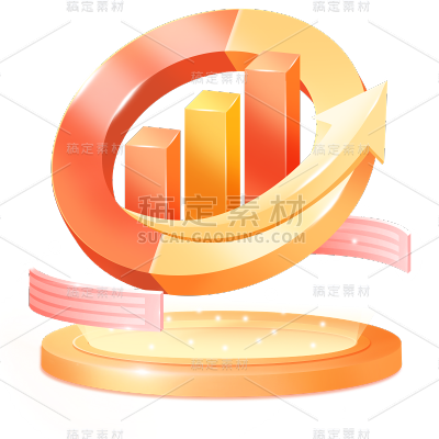 金融股票股市数据插画贴纸套装