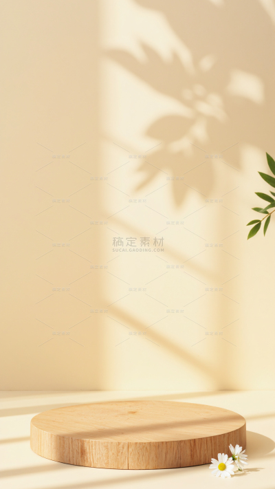 背景系列简约感光影植物展台