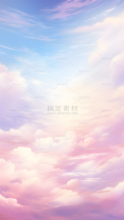 通用插画梦幻感云彩天空风景场景背景图片
