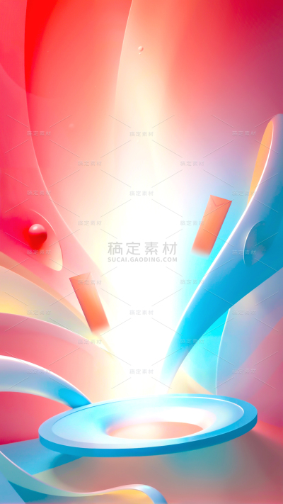 618双十一双11双十二双12电商活动促销轻拟物几何背景素材