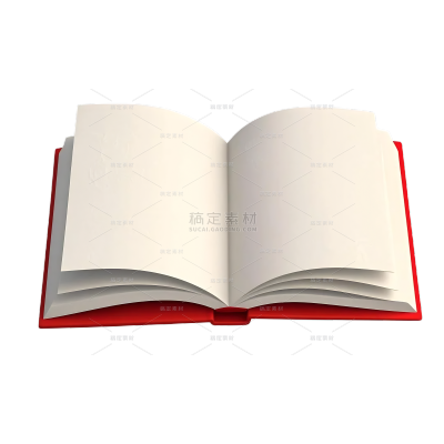教育系列3D翻页书本正俯视图元素