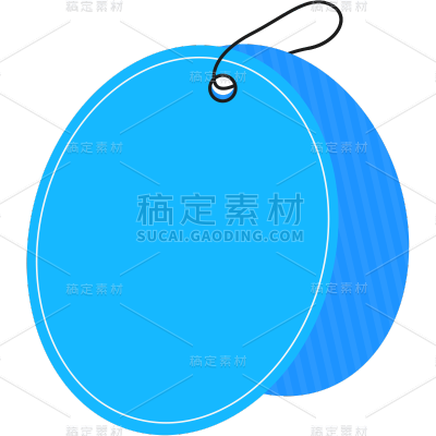 便签元素蓝色贴纸