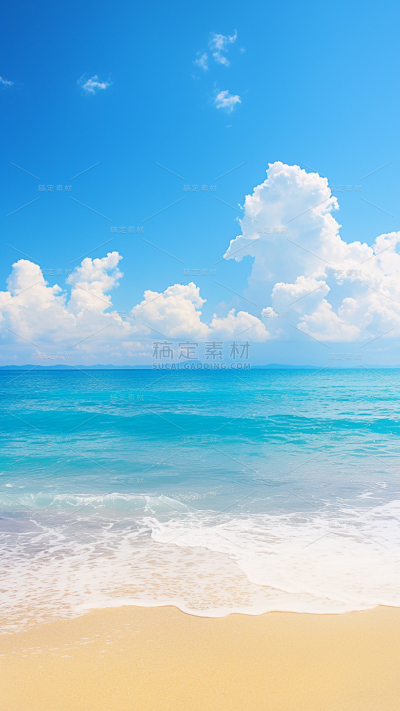 常规系列实景沙滩海浪通用背景素材