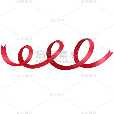 红色丝带绸带飘带