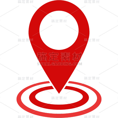 常规系列红色/黑色矢量定位图标通用元素素材