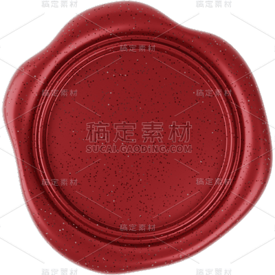 中国风红色火漆印章元素素材