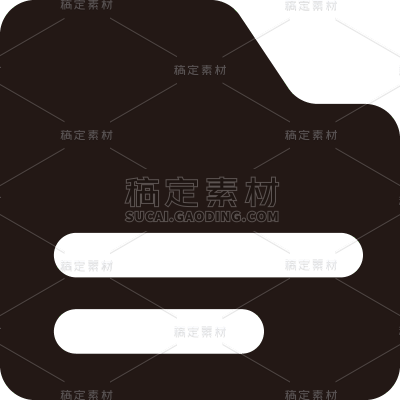 文件夹元素黑白简约风贴纸