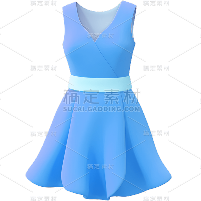 3D立体C4D服饰服装裙子连衣裙半身裙免抠PNG元素素材