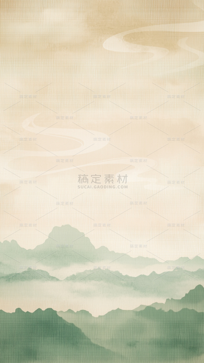 中国风通用古风山川底纹肌理背景