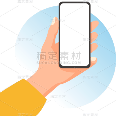 卡通手机边框手部元素