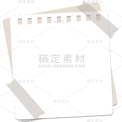 通用手账风扁平风卡通胶带便签框元素素材