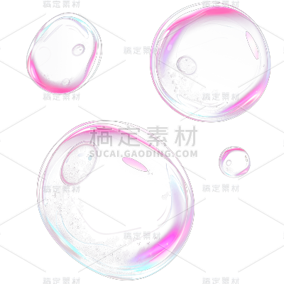 特效通用多个彩虹气泡元素素材