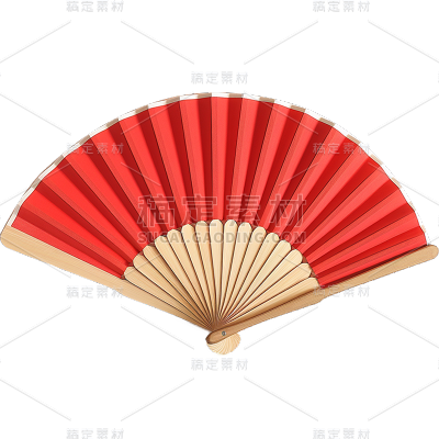 中国风通用实景空白扇子元素素材