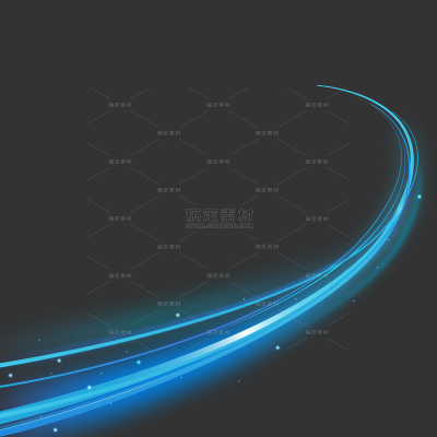特效系列梦幻感蓝色曲线粒子光效（td）