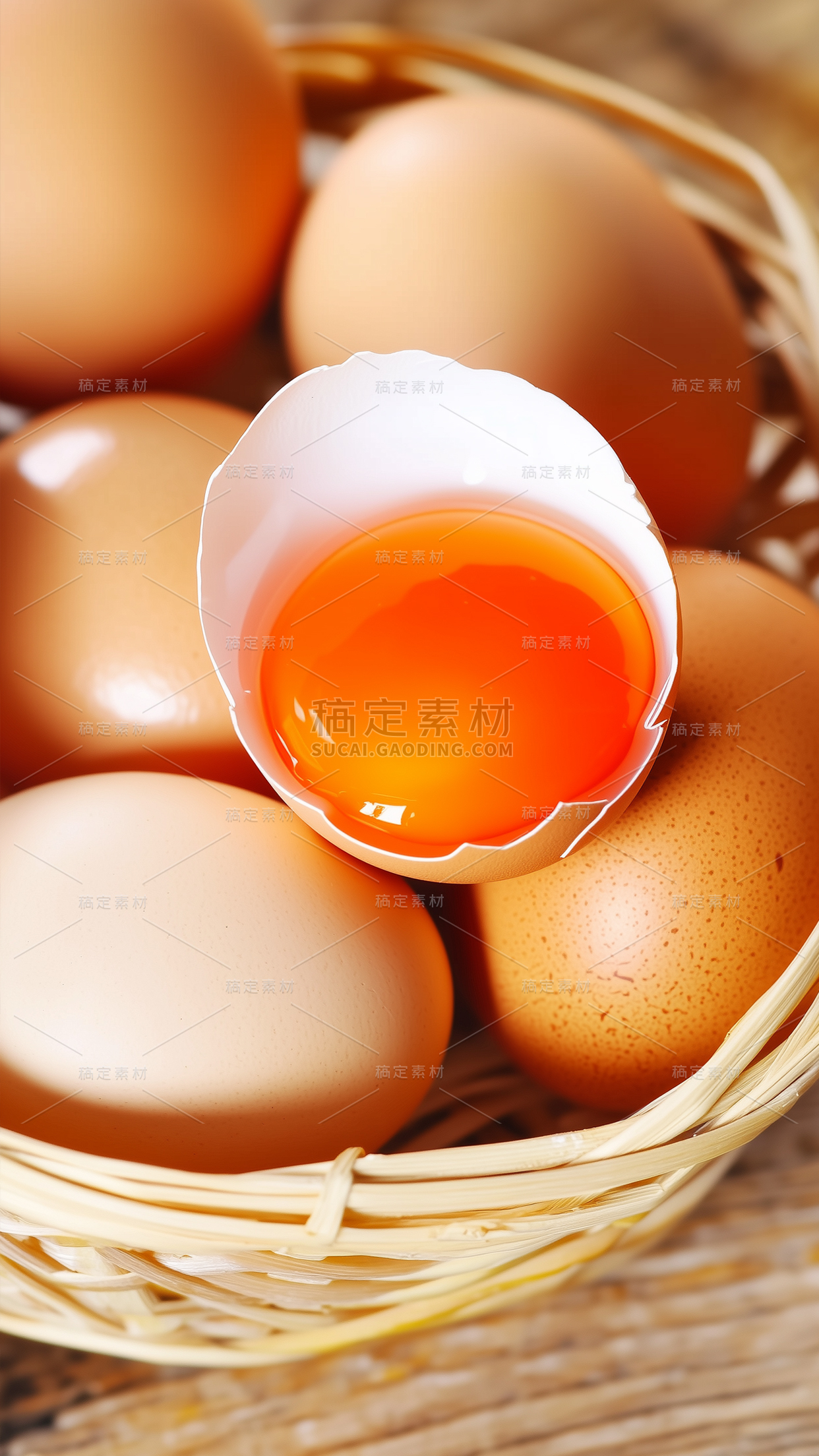 美食写实一篮子鸡蛋图片